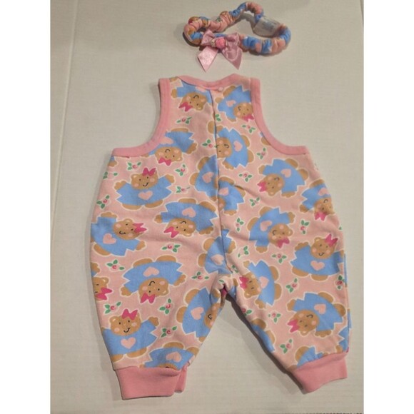 Vintage 1990s Baby Romper with Headband, Pink with Teddy Bears 6-9 Months - Picture 7 of 8
